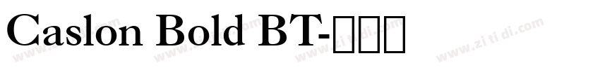 Caslon Bold BT字体转换